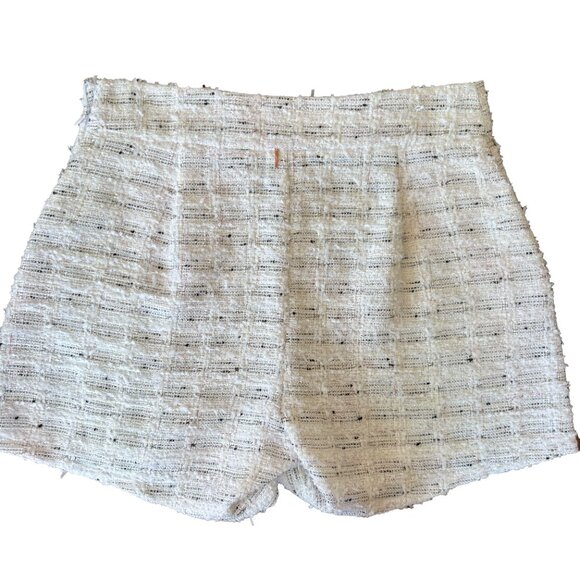 NWT MISA Los Angeles Choupette Metallic Tweed Shorts Size M Zipper Pockets - Picture 3 of 6